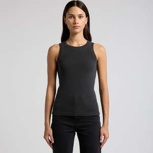 Singlets: Women's Faded Organic Rib Tank 4034