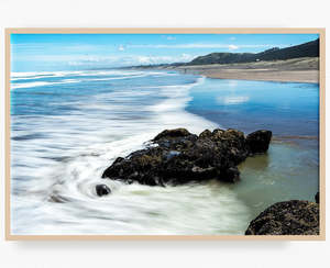 Muriwai Beach Landscape Photography: Muriwai Melting Beach Surf