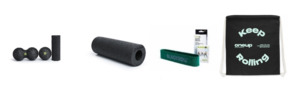 Recovery Mobility Tools And Equipment: Basketball - Kit 2                    Including;  Blackroll Slim Roller, Mini Roller, Trigger Ball 8cm, Duoball 8cm, Carry Bag, Loop band (Fabric)