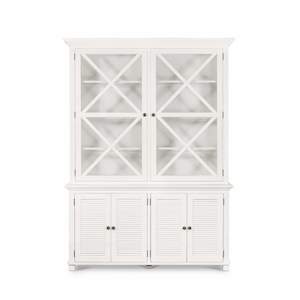 West Beach: West Beach Large Glass Door Cabinet White