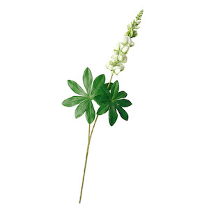 Decor Faux Plants: Lupin Spray Cream 70cm Faux