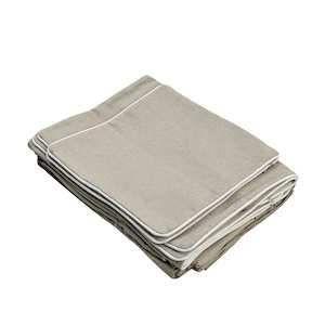 Slip Cover Only - Noosa 2 Seat Hamptons Sofa Natural W/White Piping