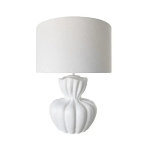 Naia White Ceramic Lamp  61cm Tall