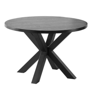 Cali Black Veneer Dining Table 120cm Diameter