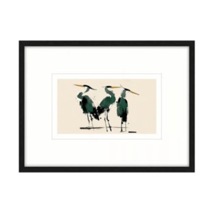 New Arrivals: Green Herons Canvas Part A w/Black Frame