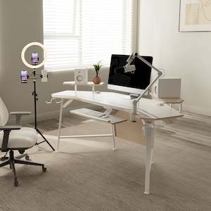 Eureka Home Office Furniture: Eureka Ergonomic 70" Wing Shaped Studio Desk With Keyboard Tray