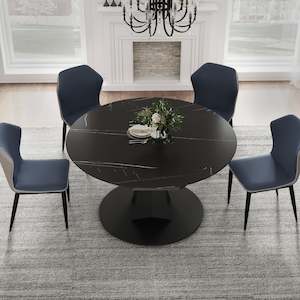 Eureka Home Office Furniture: Eureka Amelia, 33"-53" Round Extending Dining Table