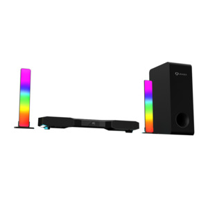 Speaker: ONEX ThunderBeam Speaker 2.1 RGB Gaming Soundbar w/ Smart Light Bars & Subwoofer