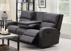 sofa: Silverton 3 Seater Recliner Sofa with Center Console