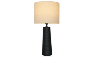 Table Lamp: Larry Ceramic Lamp with Linen Shade