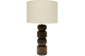 Table Lamp: Durad Table Lamp W/ Flax Shade