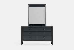 Dressing Table: Mabel 6 Drawer Dresser & Mirror