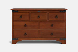 Dressing Table: Nordic 7 Drawer Lowboy