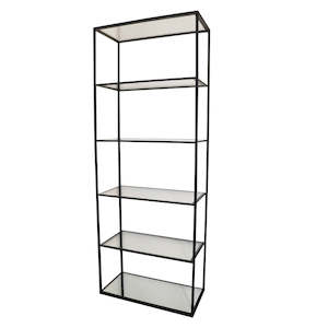Wall Units Display Cabinets: Vigo Metal Bookcase