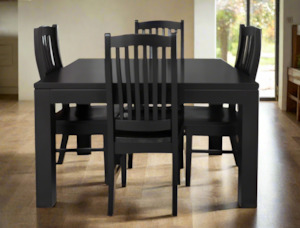 Ada Black Dining Suite 5Pcs
