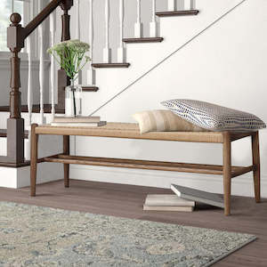 Blanket Chest Bench: Country Oak Bench Seat