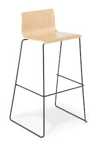 Cruise Sled Bar Stool - Natural Beech