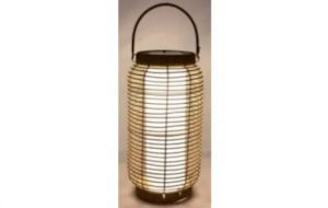 Faux Rattan Solar Lantern