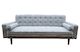 New York Sofabed - Grey with white piping