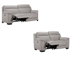 Amanda Leather Electric Incliner Sofa