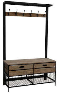 Coat Hanger: Coat Stand with Coat Hooks and Shoe Rack