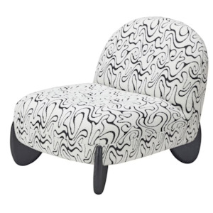Artsome Vintage: Nero Accent Chair - Black & White