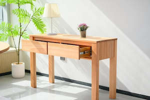 Hall Console Tables: Kansas 2 Drawers Hall Table - Natural