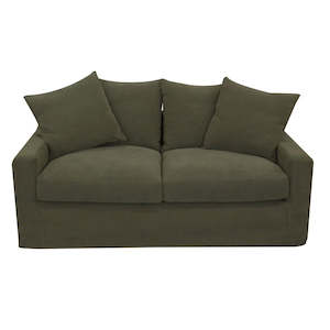 Lucca 2 Seater Slip Cover Sofa - Olive