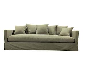 Living: Luxe 3 Seater Slip Cover Only - Forest Green