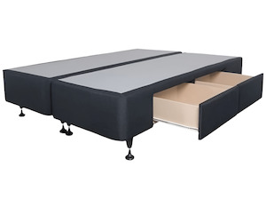 King Split Bed Base with 2 Drawers - NZ Made