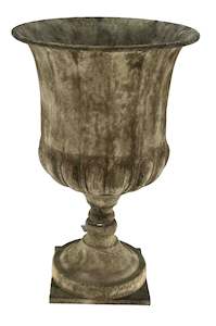 Outdoor Furniture: Antique Metal URN - Large