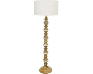 Asha Wood & Marble Floor Lamp