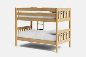 Bed Frames: Peri Bunk Bed - Light Oak | NZ Made