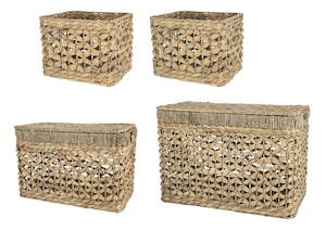 Kitchen: Water Hyacinth Basket Set of 4