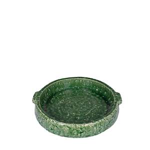 Kitchen: Green glaze stoneware dish - Small