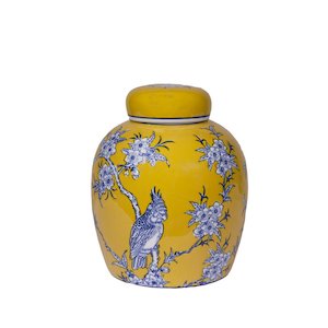 Kitchen: Chelsea Bird & Flower Ceramic Jar - Small