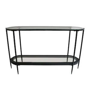 Hall Console Tables: Marbella Console Table - Black