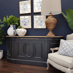 Sideboards Buffet Tables: Bastian 4 Door Curved Sideboard - 2100mm