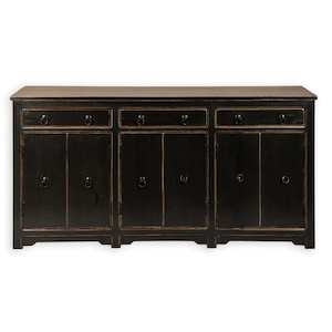 Sideboards Buffet Tables: Carrington 6 Door 3 Drawer Sideboard – Antique Black