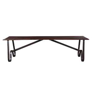 Blanket Chest Bench: Vintage Reclaimed Industrial Wrought Iron Bench Seat