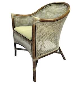 Sanur Armchair - Smoke Gray/ White Wask & Oatmeal