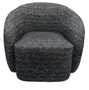 Recliner Swivel Chairs: Daisey Swivel Accent Chair - Black & Silver