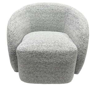 Daisey Swivel Accent Chair - White & Black