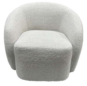 Daisey Swivel Accent Chair - White & Taupe