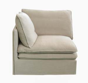 Calais Left End Slip Cover Sofa Seat - Oatmeal