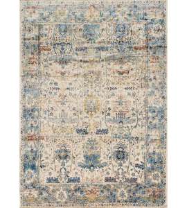 Rugs: Anastasia Rug - Sand/Light Blue
