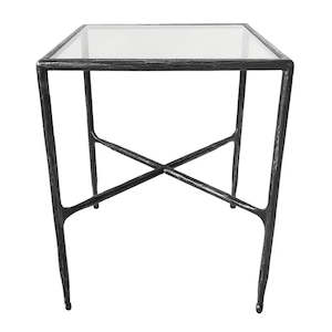 Rosta Side Table - Black/Silver
