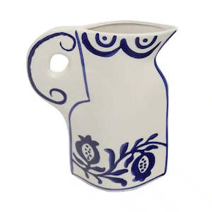 Vases: Bettina Vase 24cm -White / Blue