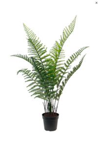 Pots Planters: Woodwardia Bush Potted - 84cm Faux Plant