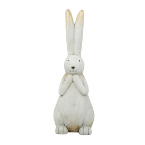 Garden Ornaments Statues: Playful Rabbit W/ Long Ears